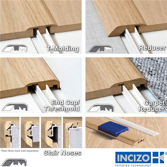 Quick-Step Incizo 5-in-1 transition pieces on sale at wholesale prices at springtechvinyl.com