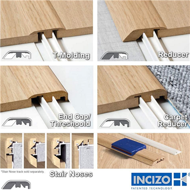 Quick-Step Incizo 5-in-1 transition pieces on sale at wholesale prices at springtechvinyl.com